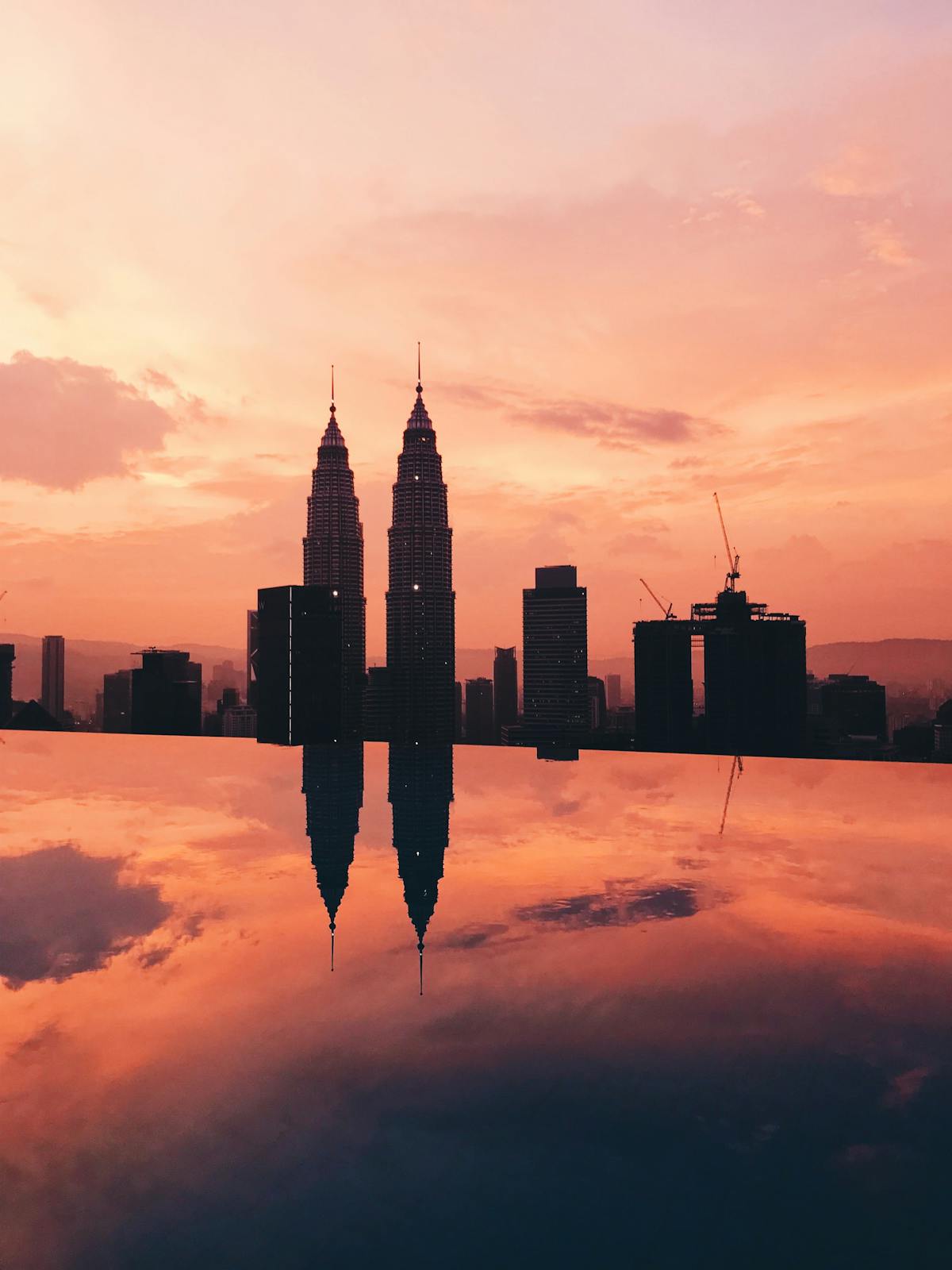 Petronas Towers at sunset